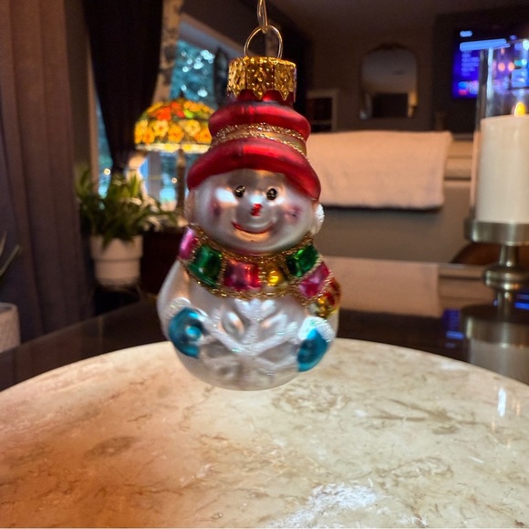 Christmas Ornaments Vintage Michaels Glass Tree Set of 4 Miniature Santa Elf Man - Picture 5 of 9